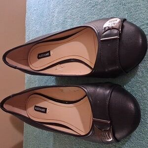 Alex Marie Greer Black Silver Buckle Size 9